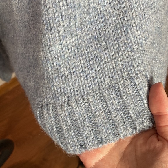 Reformation Belvedere baby alpaca oversized Henley sweater in blue size S - Picture 15 of 15